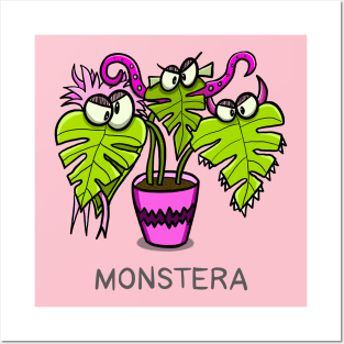 Monstera Monster Plant Posters and Art